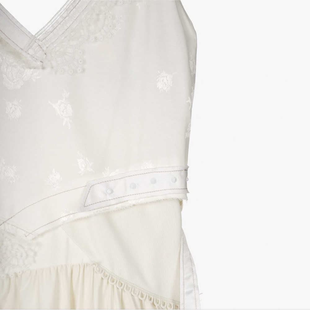 Zara Atelier Oyster White Draped Midi Dress - Elegant Edgy Evening Wear - Picture 8 of 12